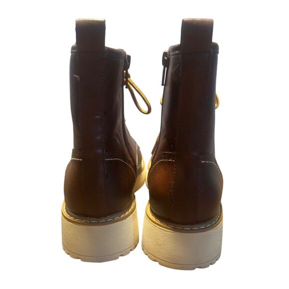 Madden Girl Kentt Lace Up Brown Combat Boots Womens Size 8M PU Upper - Picture 9 of 13